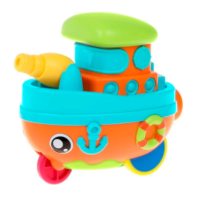 Игрушка каталка инерционная Кораблик Жирафики 939944 1